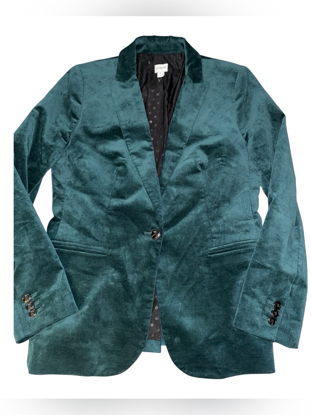 J. Crew Green Velvet size 6 Holiday Blazer